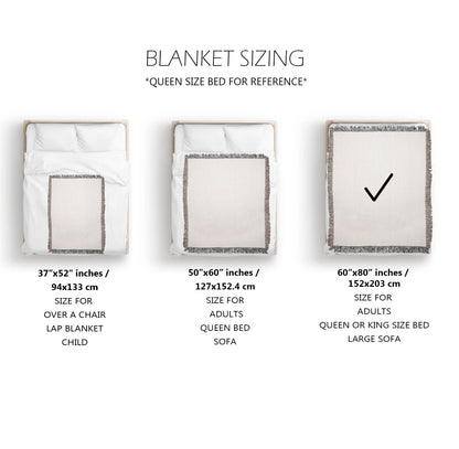 Artistic Woven Cotton Throw Blanket | Design Vesna Makarov