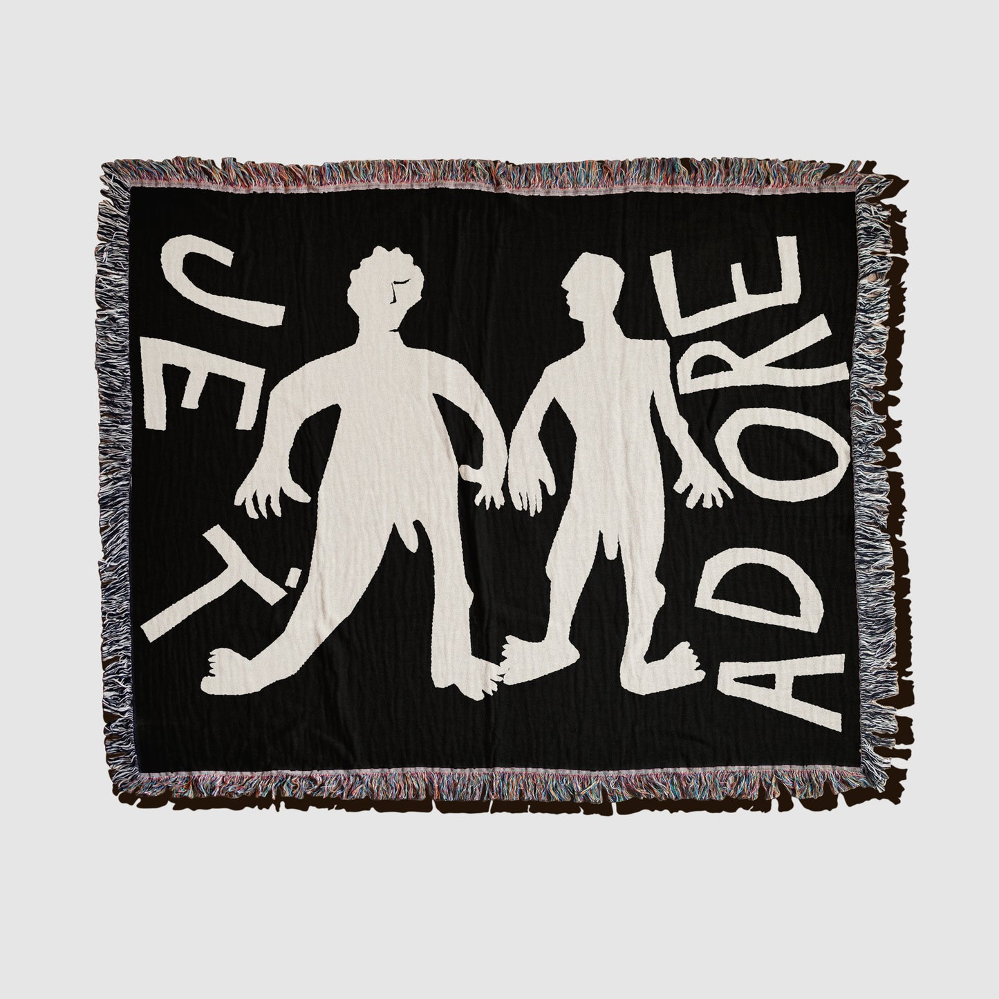 Je T'adore couple Woven Cotton Throw Blanket – Limited Edition