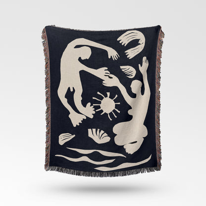 Dancing Couple Woven Cotton Throw Blanket – Limited Edition