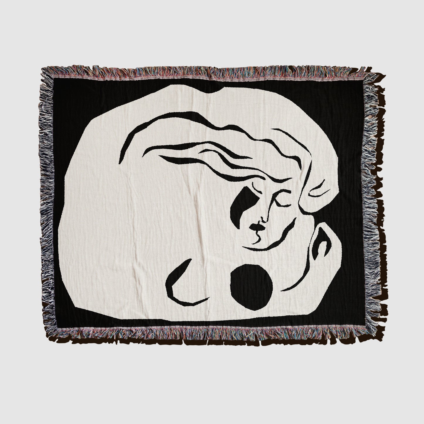 Sleeping Woman Woven Cotton Throw Blanket – Limited Edition