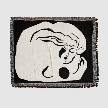 Sleeping Woman Woven Cotton Throw Blanket – Limited Edition