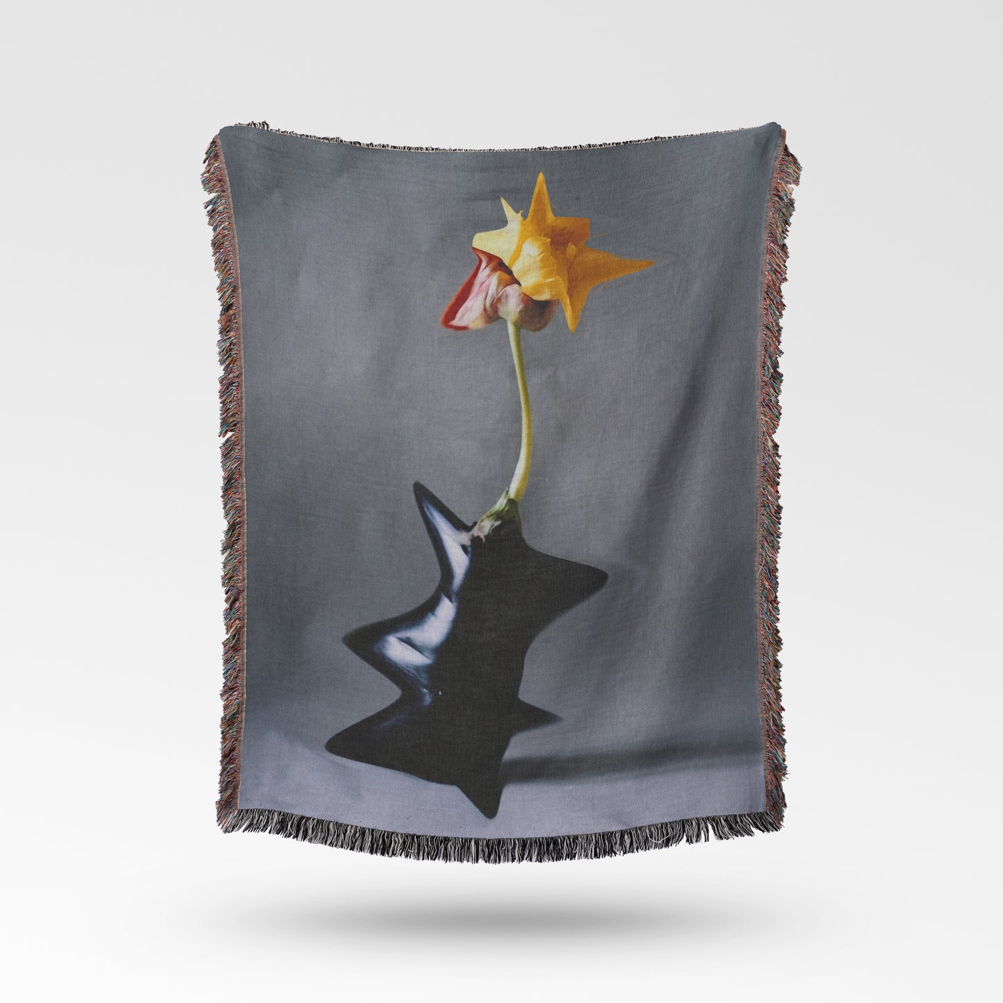 Artistic Woven Cotton Throw Blanket | Design Vesna Makarov