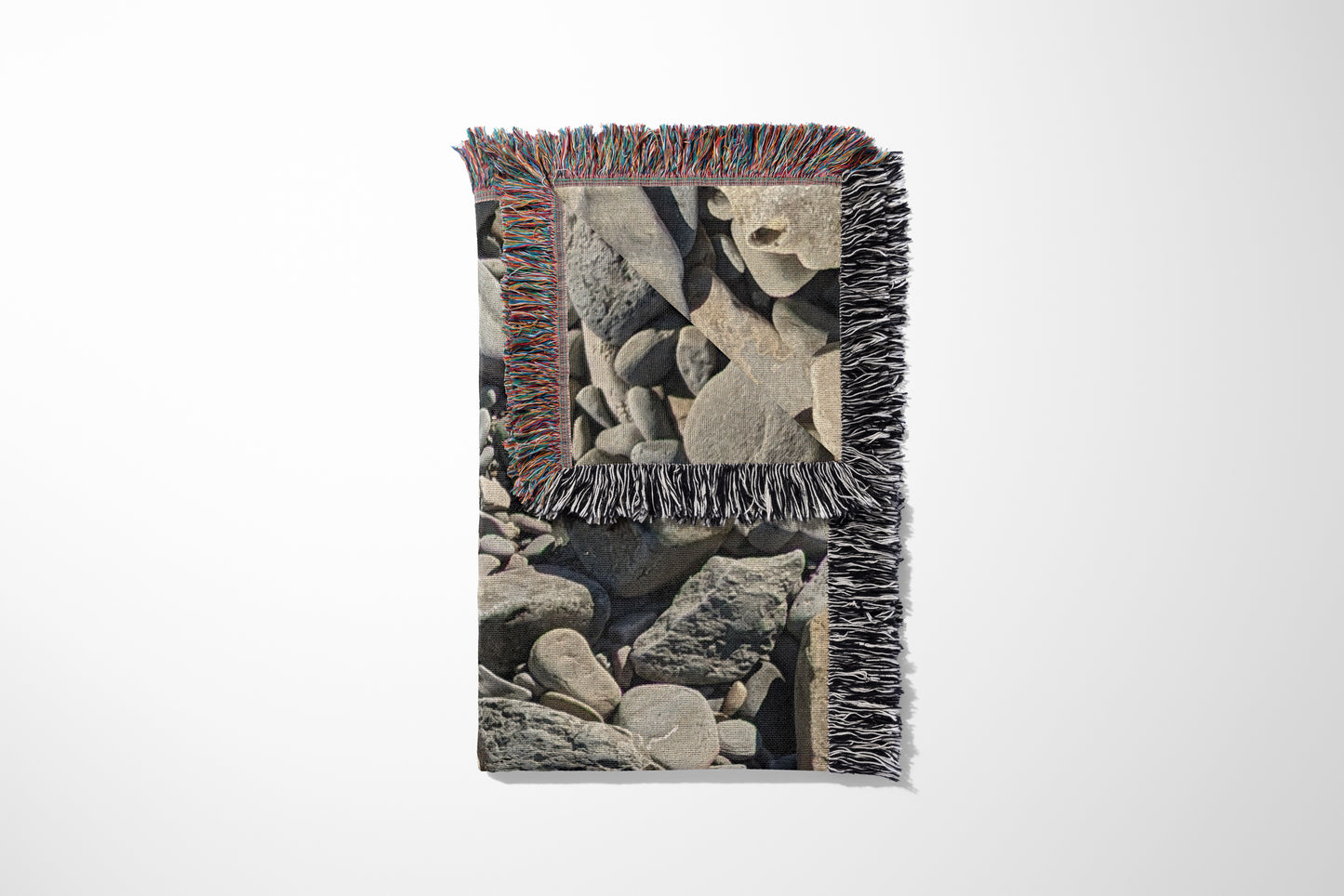 Contemporary Woven Cotton Throw Blanket – Woods Are Pink Woods are blue